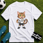 Tabby Cat Soccer Player T-Shirt - soccer fan t-shirt | GoalRush Studio