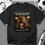 Tactical Fox Soccer T-Shirt "The Plan Was Perfect, The Shot Was Not" - soccer fan t-shirt | GoalRush Studio