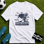 Tech Brain Diagram "System Overload" T-Shirt - soccer fan t-shirt | GoalRush Studio