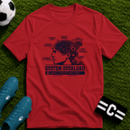 Tech Brain Diagram "System Overload" T-Shirt - soccer fan t-shirt | GoalRush Studio