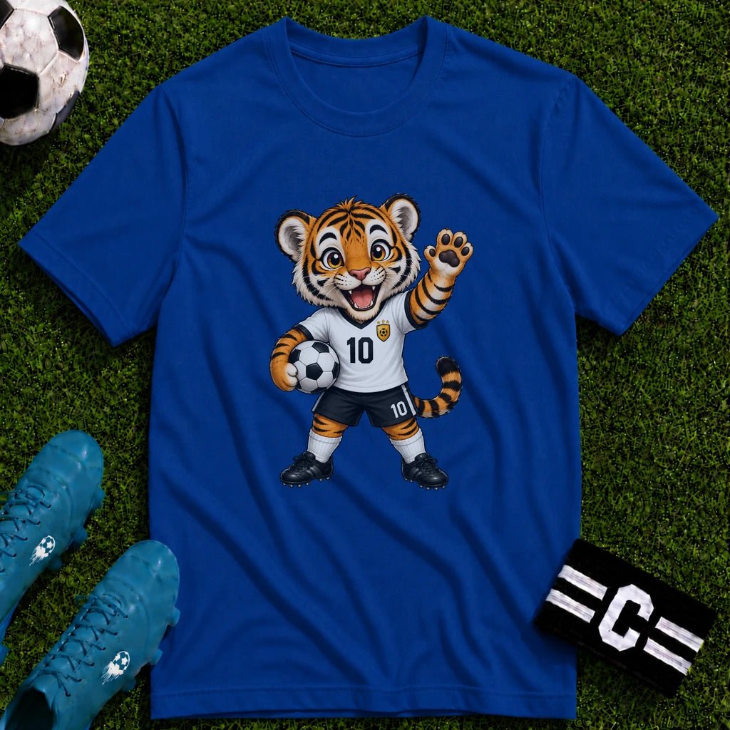 Tiger Cub Soccer Player T-Shirt - soccer fan t-shirt | GoalRush Studio