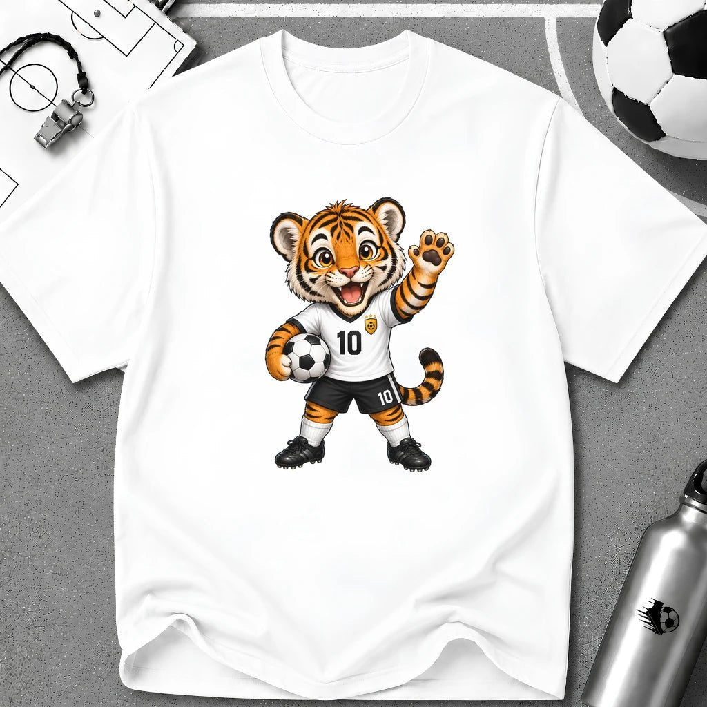 Tiger Cub Soccer Player T-Shirt - soccer fan t-shirt | GoalRush Studio