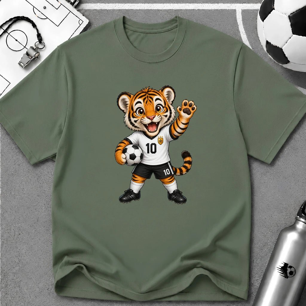 Tiger Cub Soccer Player T-Shirt - soccer fan t-shirt | GoalRush Studio