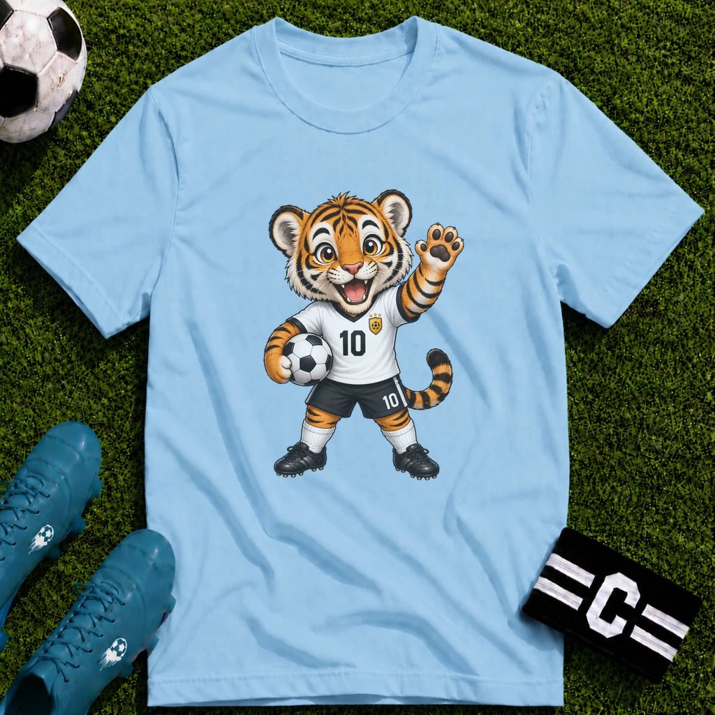 Tiger Cub Soccer Player T-Shirt - soccer fan t-shirt | GoalRush Studio