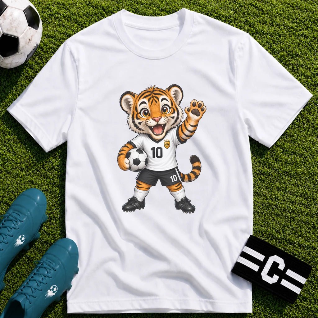 Tiger Cub Soccer Player T-Shirt - soccer fan t-shirt | GoalRush Studio