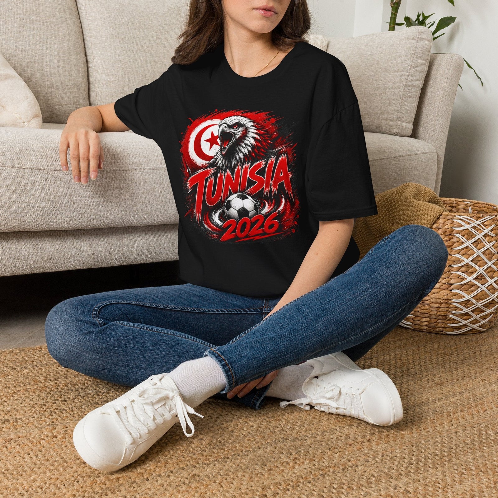 Tunisia 2026 World Cup Graphic T-Shirt - soccer fan t-shirt | GoalRush Studio