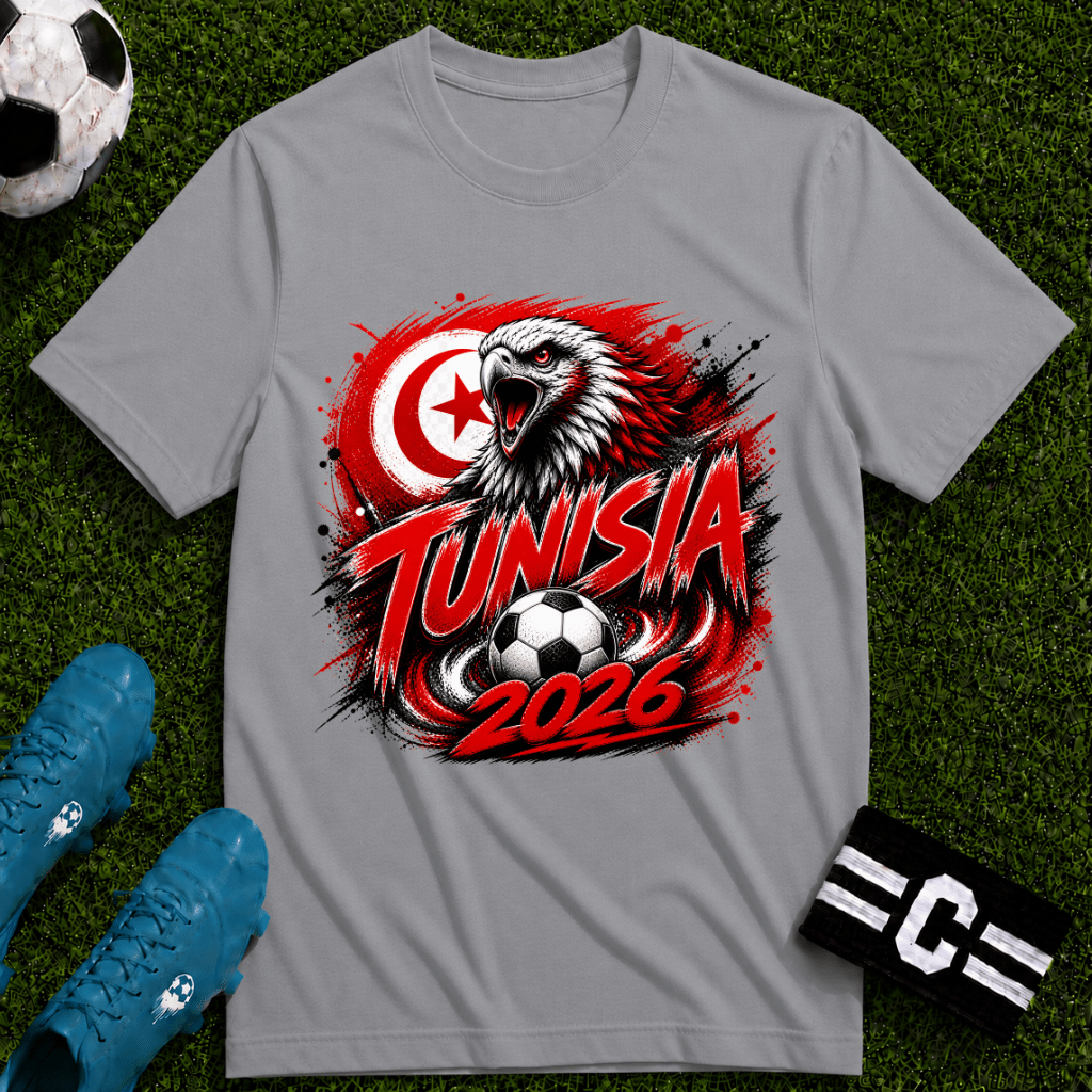 Tunisia 2026 World Cup Graphic T-Shirt - soccer fan t-shirt | GoalRush Studio