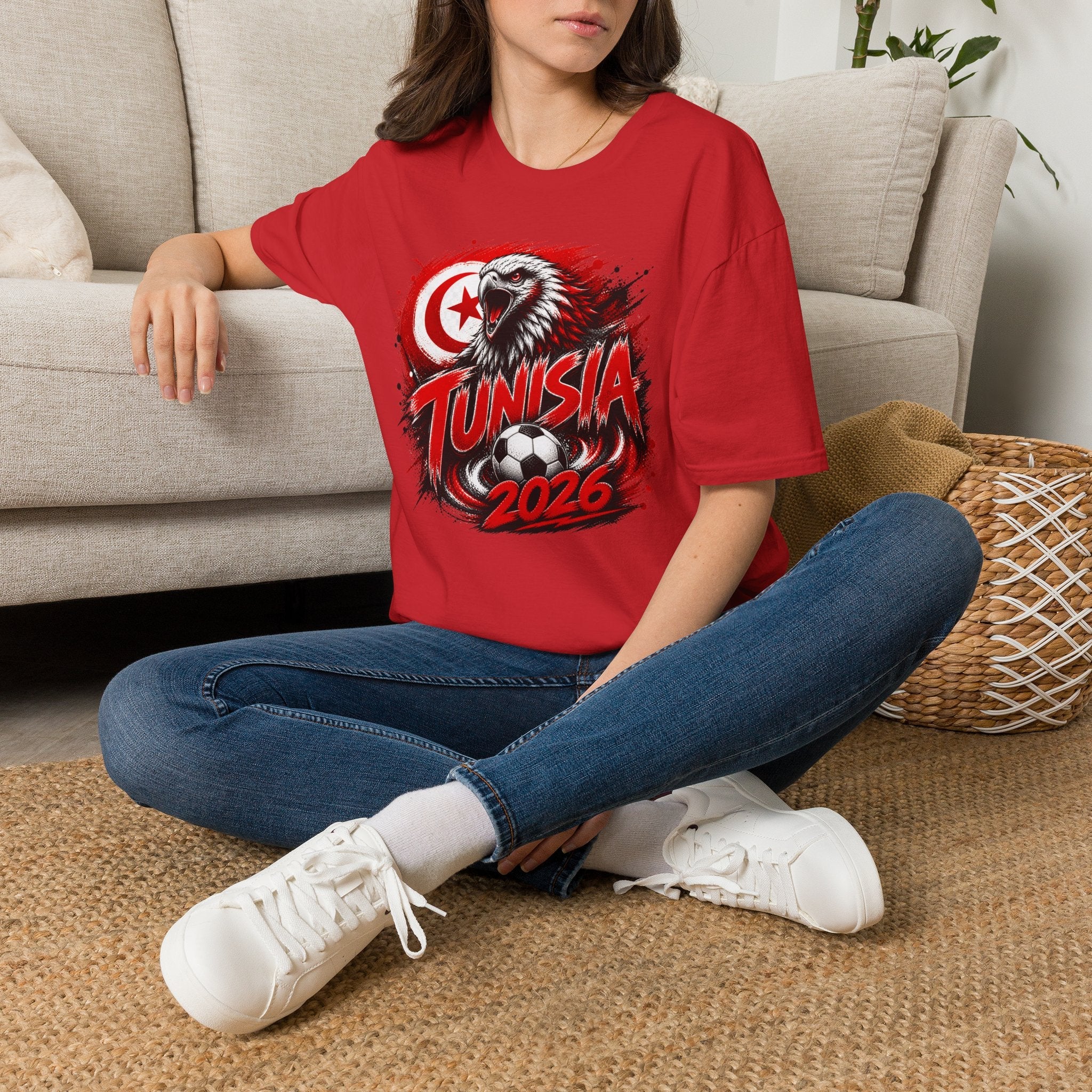 Tunisia 2026 World Cup Graphic T-Shirt - soccer fan t-shirt | GoalRush Studio