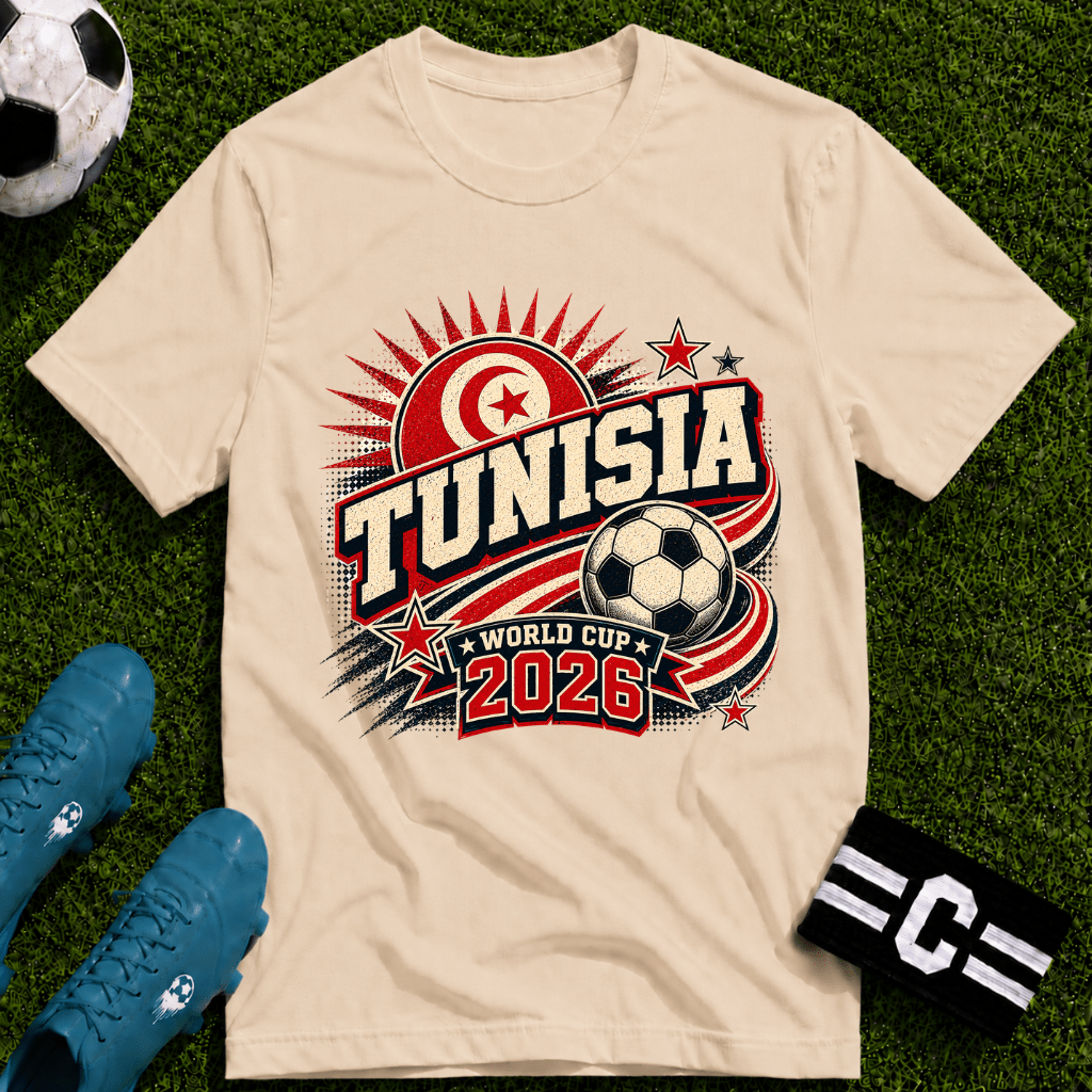 Tunisia 2026 World Cup Retro T-Shirt - soccer fan t-shirt | GoalRush Studio