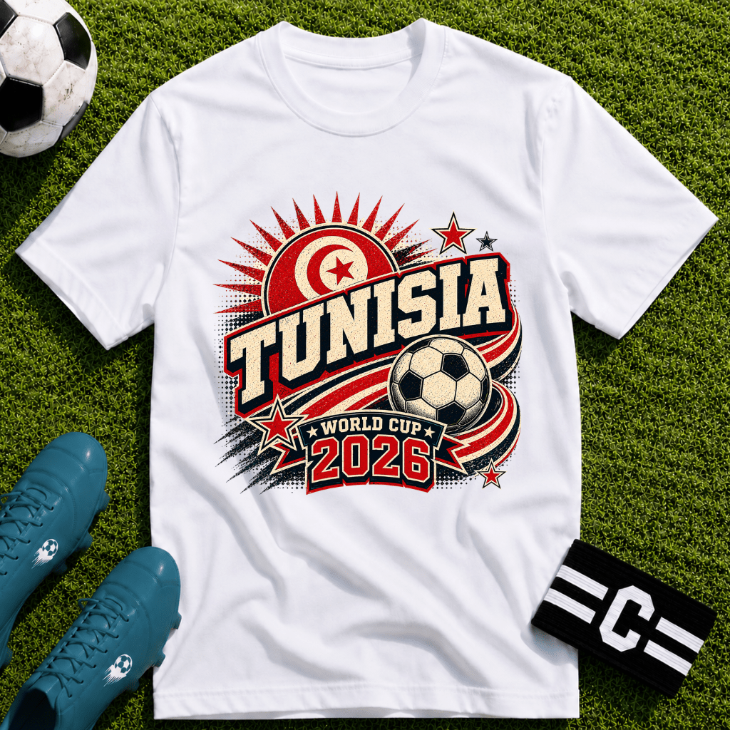 Tunisia 2026 World Cup Retro T-Shirt - soccer fan t-shirt | GoalRush Studio