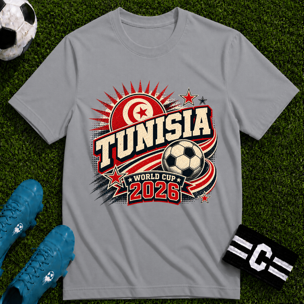 Tunisia 2026 World Cup Retro T-Shirt - soccer fan t-shirt | GoalRush Studio
