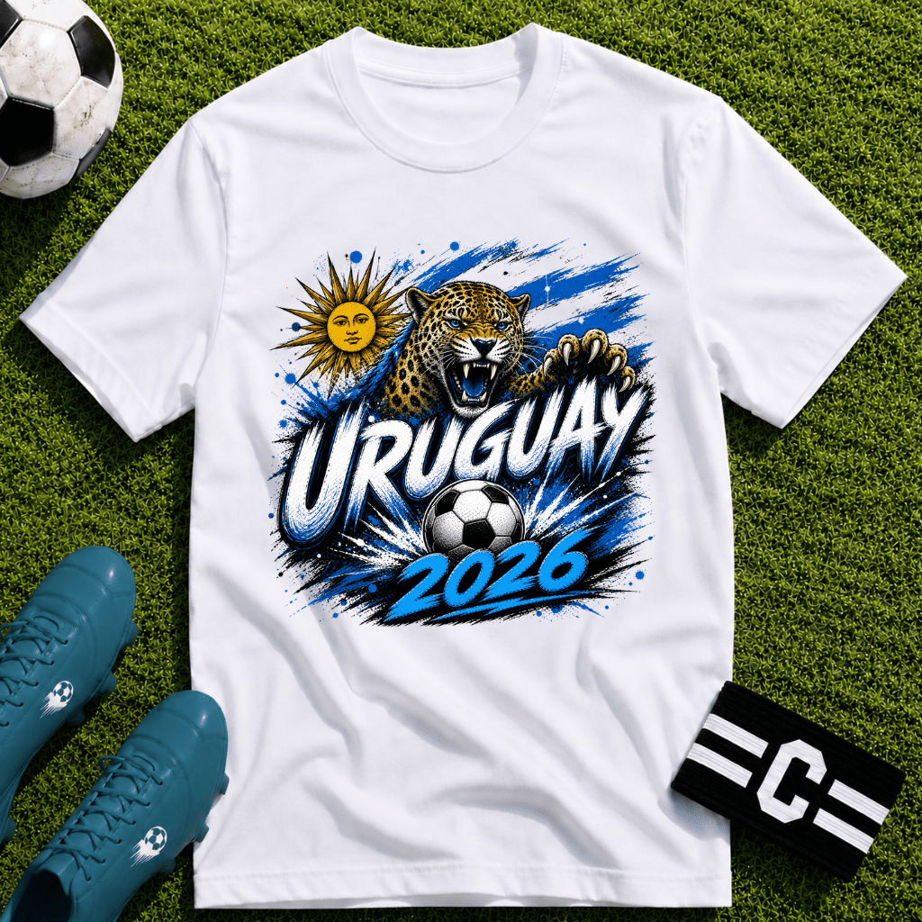 Uruguay 2026 World Cup Graphic T-Shirt - soccer fan t-shirt | GoalRush Studio