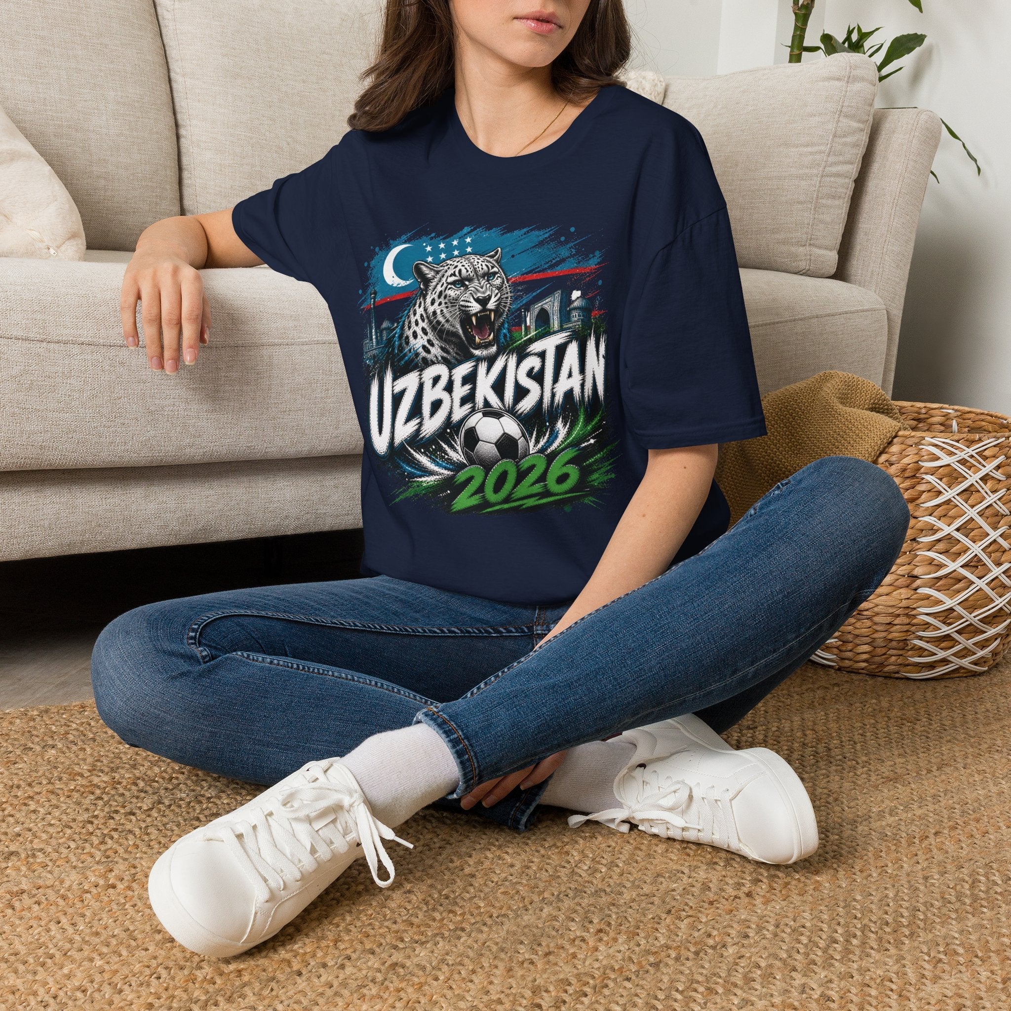 Uzbekistan 2026 World Cup Graphic T-Shirt - soccer fan t-shirt | GoalRush Studio