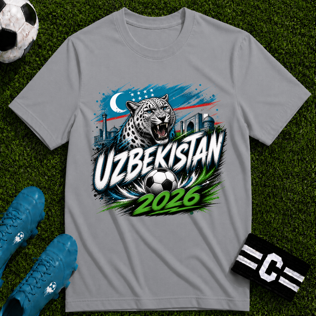 Uzbekistan 2026 World Cup Graphic T-Shirt - soccer fan t-shirt | GoalRush Studio