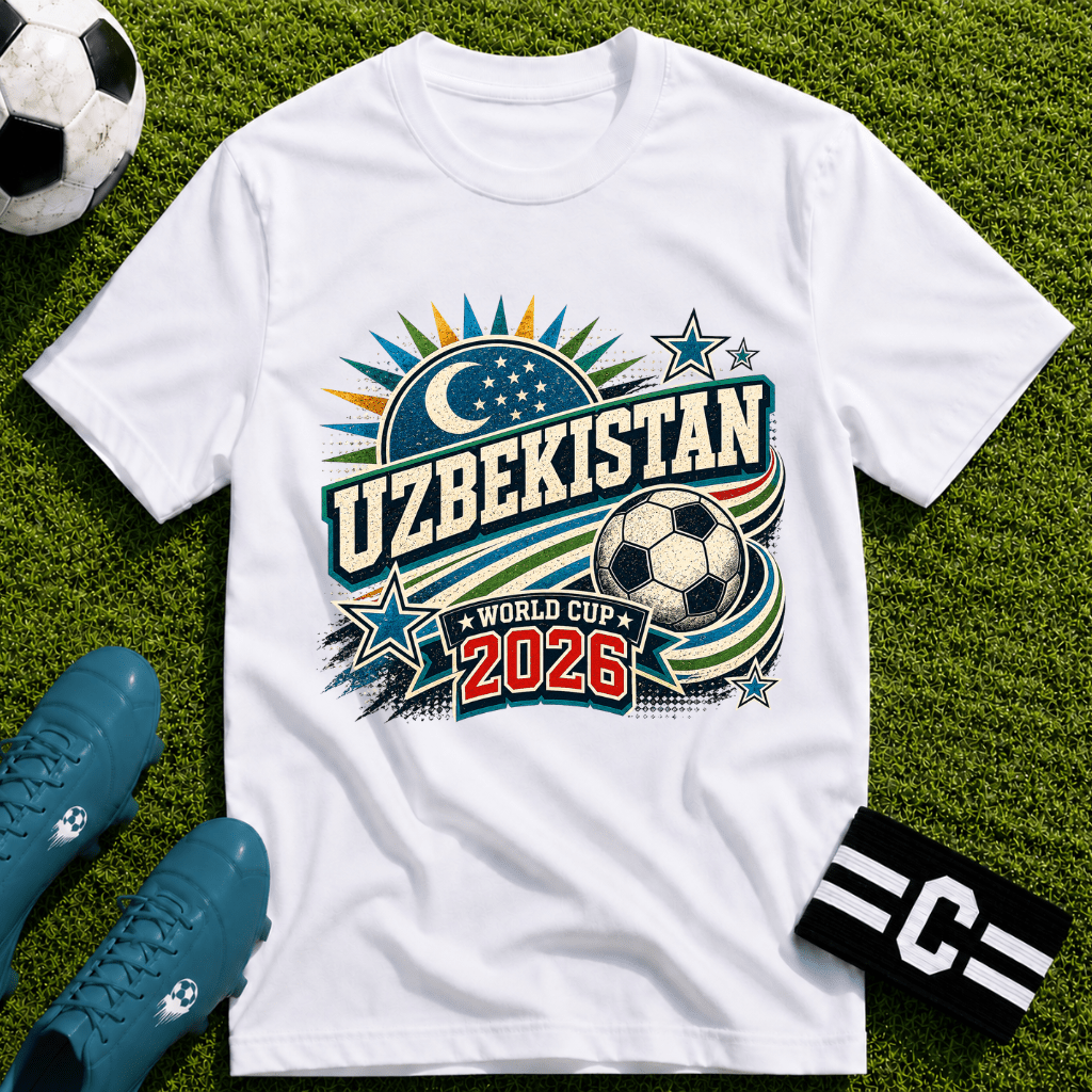 Uzbekistan 2026 World Cup Retro T-Shirt - soccer fan t-shirt | GoalRush Studio