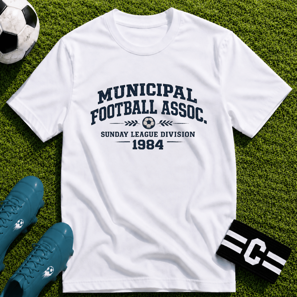 Vintage Football Association T-Shirt "Municipal Football Assoc. 1984" - soccer fan t-shirt | GoalRush Studio