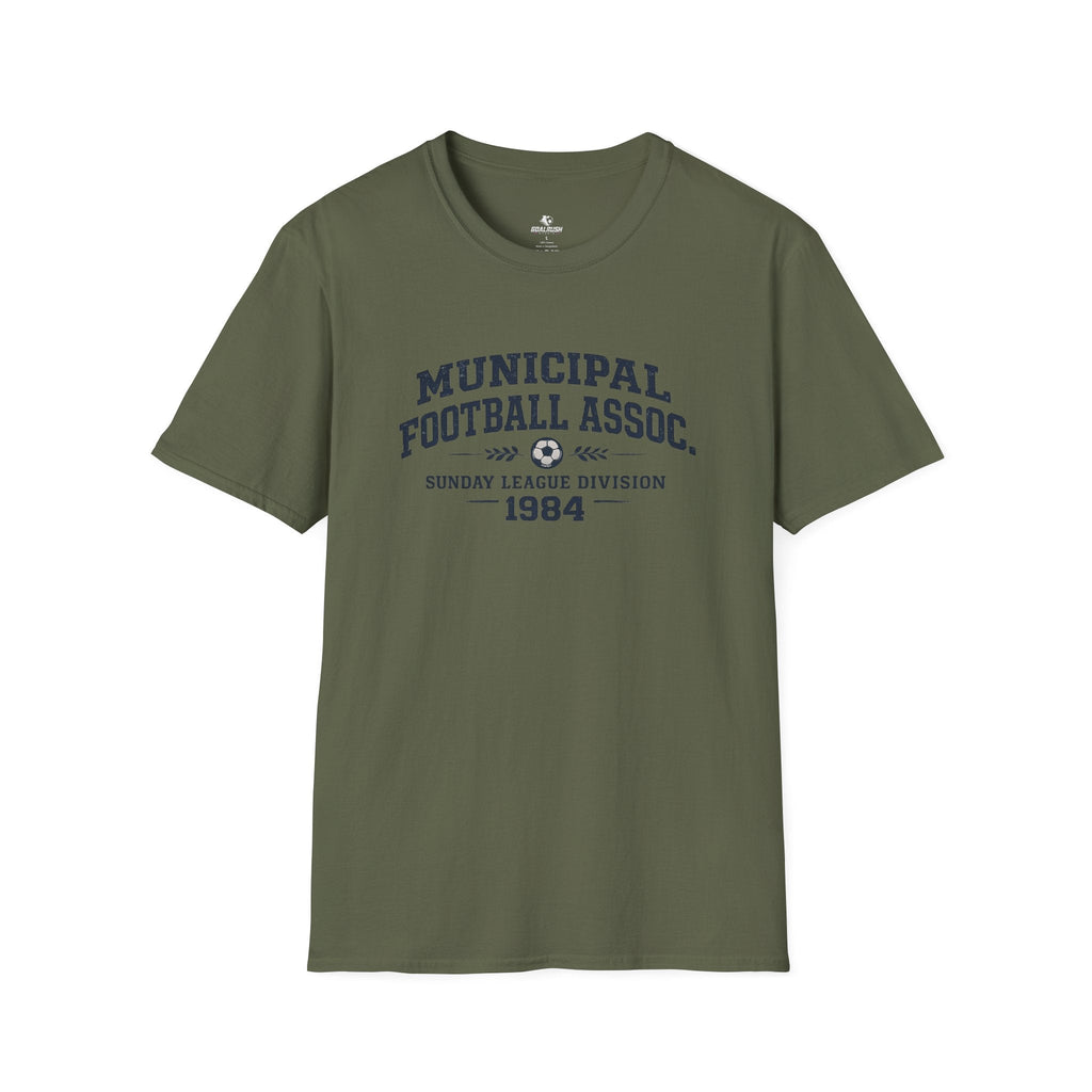 Vintage Football Association T-Shirt "Municipal Football Assoc. 1984" - soccer fan t-shirt | GoalRush Studio