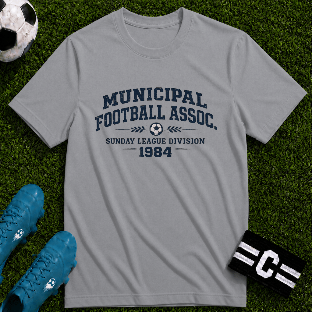 Vintage Football Association T-Shirt "Municipal Football Assoc. 1984" - soccer fan t-shirt | GoalRush Studio