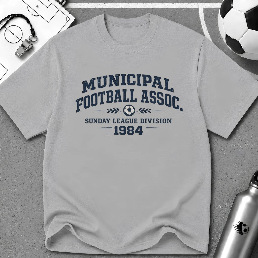 Vintage Football Association T-Shirt "Municipal Football Assoc. 1984" - soccer fan t-shirt | GoalRush Studio