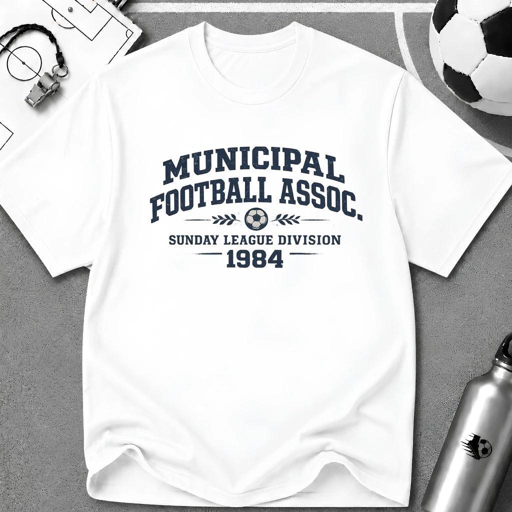 Vintage Football Association T-Shirt "Municipal Football Assoc. 1984" - soccer fan t-shirt | GoalRush Studio