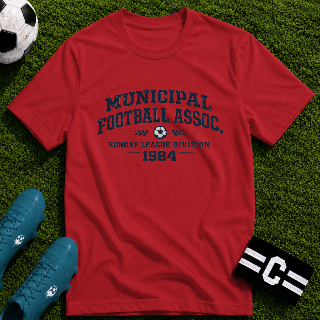 Vintage Football Association T-Shirt "Municipal Football Assoc. 1984" - soccer fan t-shirt | GoalRush Studio