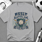 Vintage Football Graphic T-Shirt "Built for the Beautiful Game" - soccer fan t-shirt | GoalRush Studio