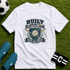 Vintage Football Graphic T-Shirt "Built for the Beautiful Game" - soccer fan t-shirt | GoalRush Studio