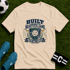 Vintage Football Graphic T-Shirt "Built for the Beautiful Game" - soccer fan t-shirt | GoalRush Studio