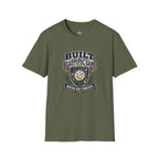 Vintage Football Graphic T-Shirt "Built for the Beautiful Game" - soccer fan t-shirt | GoalRush Studio