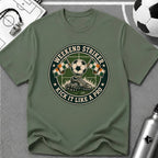 Vintage Weekend Striker T-Shirt (Kick It Like a Pro) - soccer fan t-shirt | GoalRush Studio