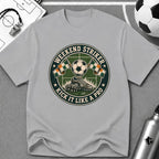Vintage Weekend Striker T-Shirt (Kick It Like a Pro) - soccer fan t-shirt | GoalRush Studio