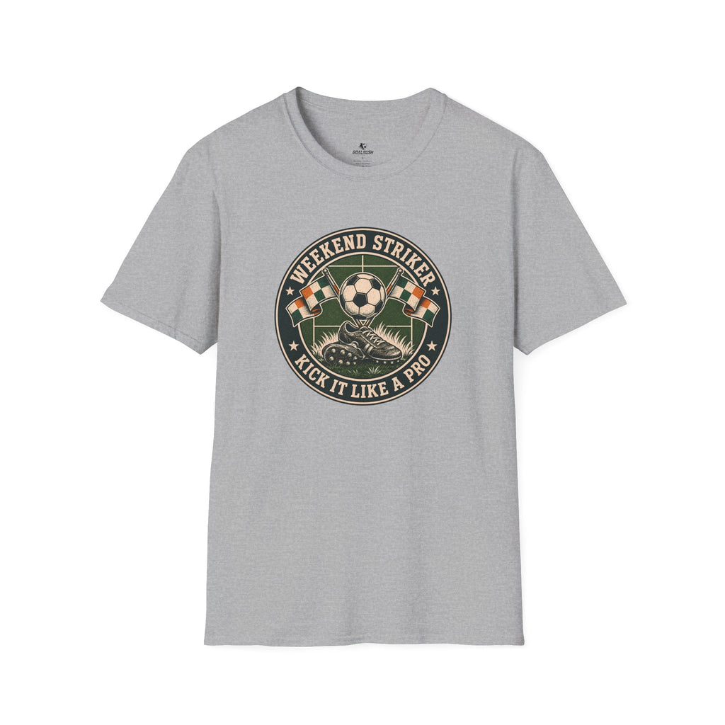 Vintage Weekend Striker T-Shirt (Kick It Like a Pro) - soccer fan t-shirt | GoalRush Studio