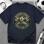 Vintage Weekend Striker T-Shirt (Kick It Like a Pro) - soccer fan t-shirt | GoalRush Studio