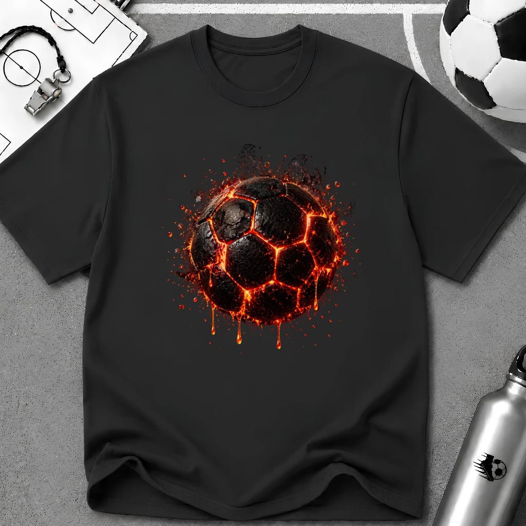 Volcanic Lava 3D Soccer Ball T-Shirt - soccer fan t-shirt | GoalRush Studio