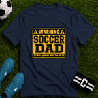 Warning - Soccer Dad Has Opinions About the Ref T-Shirt - soccer fan t-shirt | GoalRush Studio
