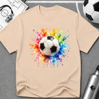 Watercolor Splash 3D Soccer Ball T-Shirt - soccer fan t-shirt | GoalRush Studio