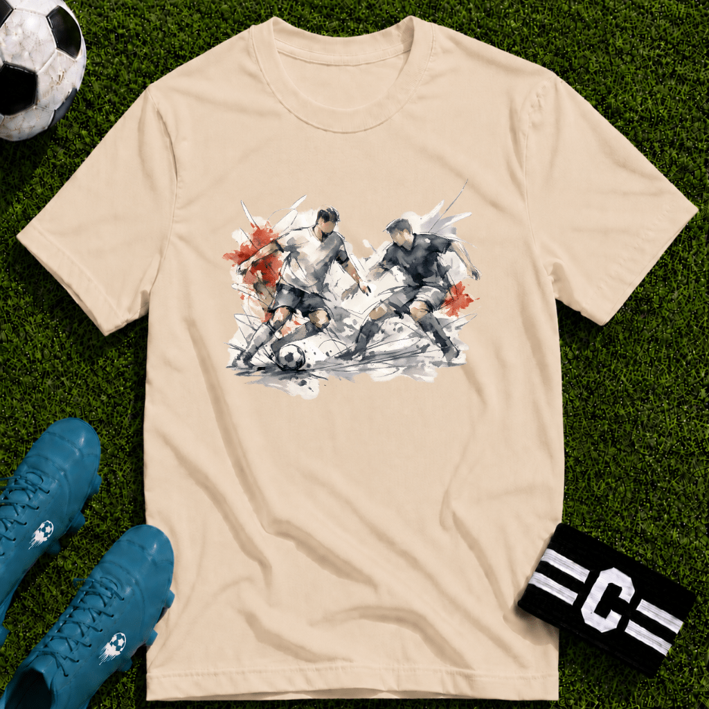 Watercolour Art Soccer Players T-Shirt - soccer fan t-shirt | GoalRush Studio