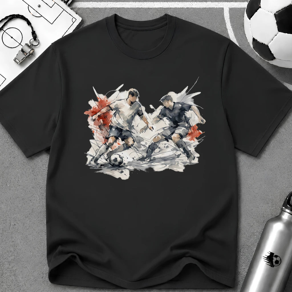 Watercolour Art Soccer Players T-Shirt - soccer fan t-shirt | GoalRush Studio