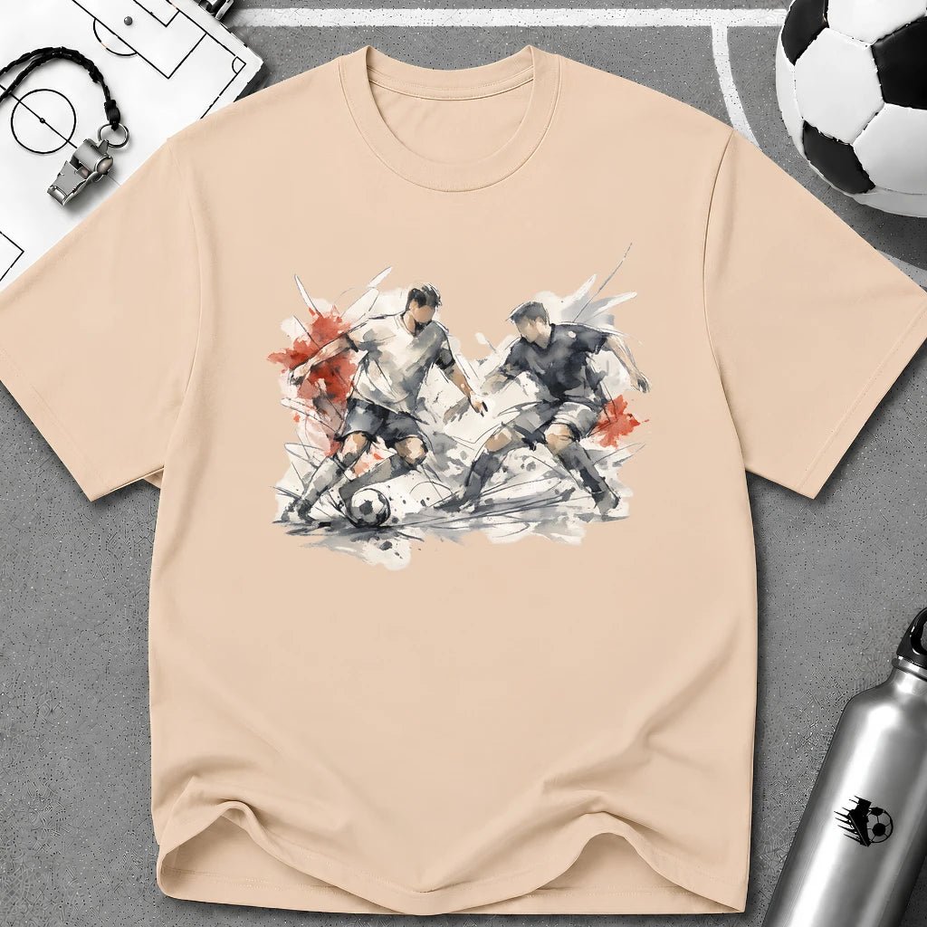 Watercolour Art Soccer Players T-Shirt - soccer fan t-shirt | GoalRush Studio