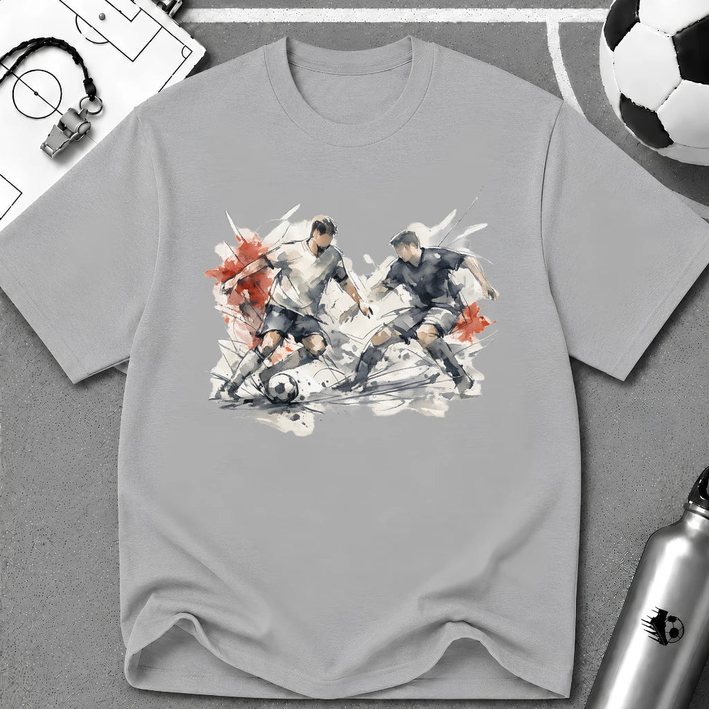 Watercolour Art Soccer Players T-Shirt - soccer fan t-shirt | GoalRush Studio