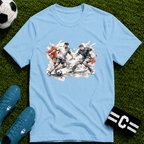 Watercolour Art Soccer Players T-Shirt - soccer fan t-shirt | GoalRush Studio