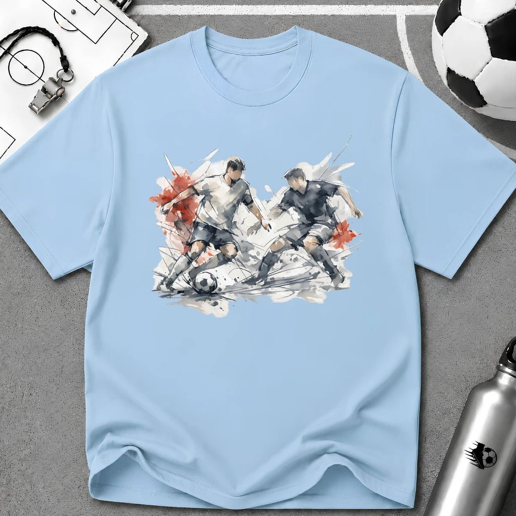 Watercolour Art Soccer Players T-Shirt - soccer fan t-shirt | GoalRush Studio