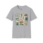 World Cup Soccer Fan Stamp Collage Soccer T-Shirt - soccer fan t-shirt | GoalRush Studio