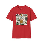 World Cup Soccer Fan Stamp Collage Soccer T-Shirt - soccer fan t-shirt | GoalRush Studio
