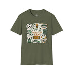 World Cup Soccer Fan Stamp Collage Soccer T-Shirt - soccer fan t-shirt | GoalRush Studio